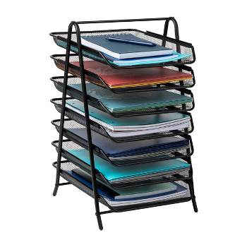 Mind Reader Metal 7-Tier Paper Tray Desktop Organization Set