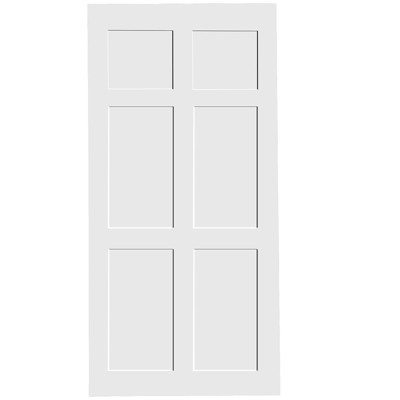 NicBex Barn Door 24" x 80" 6 Panel Real Primed Door Slab, Water-proof,  Anti-deformation Modern Interior DIY Panel Door