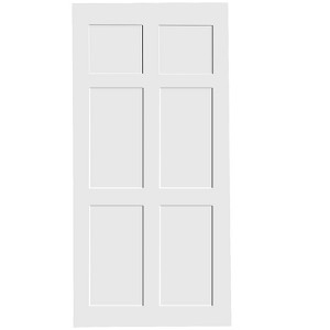 NicBex Barn Door 24" x 80" 6 Panel Real Primed Door Slab, Water-proof,  Anti-deformation Modern Interior DIY Panel Door - 1 of 4