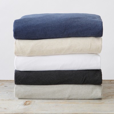 Great Bay Home Cotton T-Shirt Jersey Knit Flannel Sheet Set