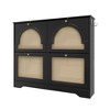 Okak Shoe Cabinet, Freestanding Shoe Organizer with 4 Flip Drawers, Shoe Storage Cabinet for Entryway, Living Room, Hallway, Black - 3 of 4