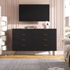 Zstar 55" Fluted 8 Drawer Dresser for Bedroom, Deep Drawers - 2 of 4