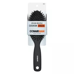 Conair for Men Nylon Bristle Cushion Black Hair Brush