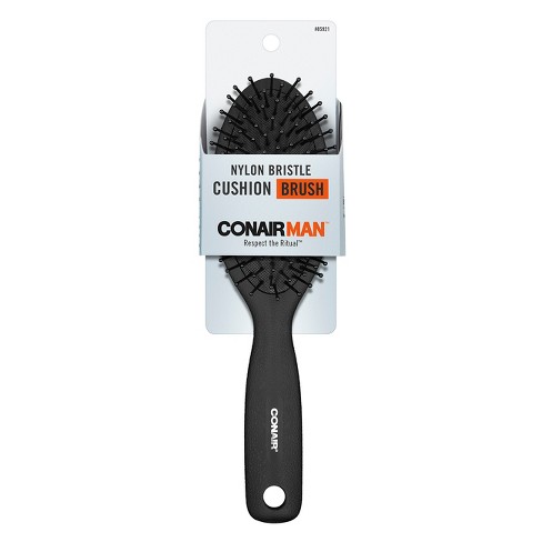 Conair for Men Nylon Bristle Cushion Black Hair Brush - image 1 of 3