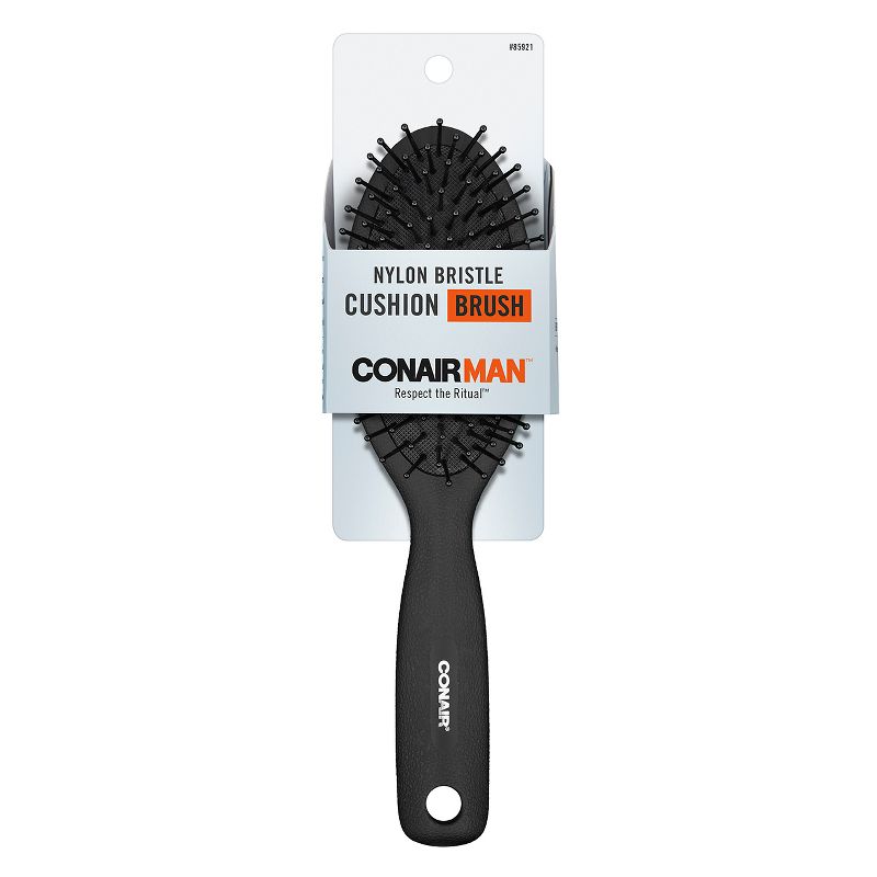 CONAIRMAN Cushion Nylon Bristle Hair Brush - All Hair - Black, 1 of 5