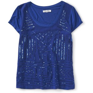 Aeropostale Womens Sequined Chiffon Embellished T-Shirt - 1 of 1