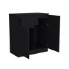 HomeRoots 20" Black Wood Accent Cabinet With Two Doors And One Drawer - 4 of 4