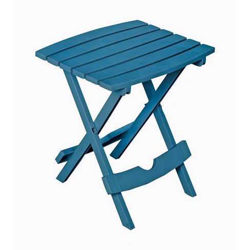 Adams Quik fold Bluestone Rectangular Polypropylene Folding Side Table Target