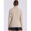 Allegra K Women's Long Sleeve Ribbed Stretch Winter Pullover Outwear High Neck Sweater - image 3 of 4