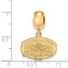 Black Bow Jewelry 14k Yellow Gold Plated Sterling Silver Jacksonville State Gamecocks NCAA Bead Charm - 2 of 3