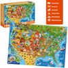 QUOKKA 300 Piece Floor Puzzles for Kids Ages 10-12 - 3X Set Floor Jigsaw Puzzles Large Pieces - Learning Space USA and World Maps - 3 of 4
