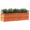 vidaXL Garden Planter Decorative Outdoor Flower Box - Wax Brown Solid Pine Wood, Ideal for Gardens, Balconies, Patios - 70.9"x19.7"x19.7" - 4 of 4