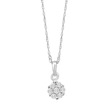Pompeii3 Pave Diamond Heart Shape Pendant Necklace 10k White Gold : Target