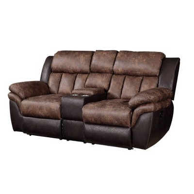 Jaylen Brown Microfiber Reclining Loveseat with Cup Holder