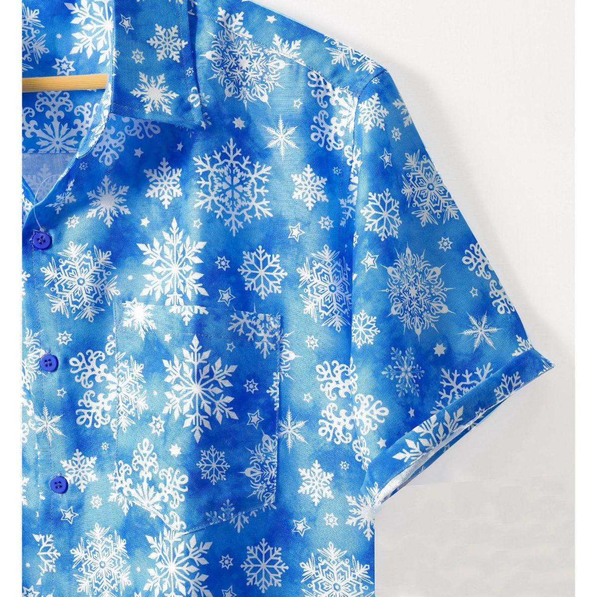 LA LEELA Men's Holiday Beach Holiday Short Sleeve Santa Claus Party Hawaii Holiday Shirt Hawaiian Christmas Tree Shirts for Men - thumbnail 5