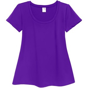 City Threads Women's UPF 50+ Short Sleeve Flowy Swim Rashguard - Made in USA - 1 of 4