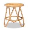 bali & pari Rinjani Rattan End Table Natural/Brown: Bohemian Style, No Assembly, Spot Clean, Irregular Shape - 3 of 4