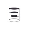 Lynch Side Table Black/Chrome - Acme Furniture: Tempered Glass, Adjustable Height, Metal Frame, 20" Height - 4 of 4