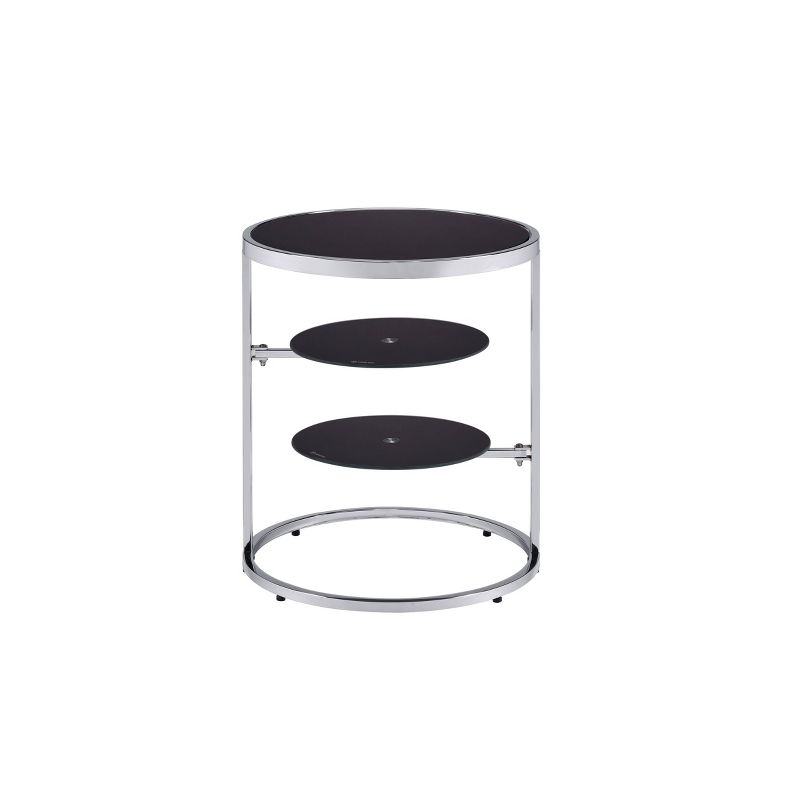 Lynch Side Table Black/Chrome - Acme Furniture, 5 of 7