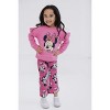 Disney Minnie Mouse Daisy Duck Donald Duck Goofy Pluto Girls Fleece Sweatshirt & Leggings Outfit Set Toddler to Little Kid - 2 of 4