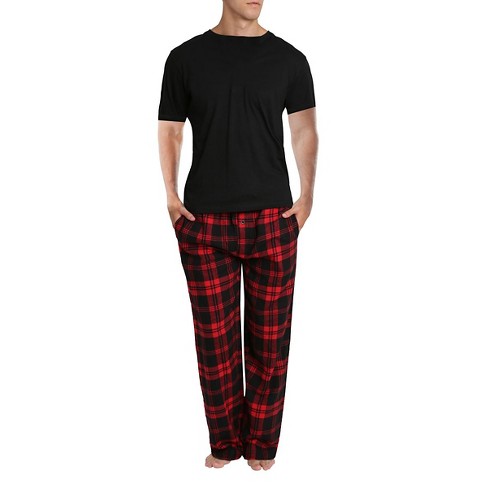 Sleephero Men's Short Sleeve Flannel Pajama Set : Target