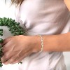 Crysdue Wedding Bridal Link Bracelet for Brides Bridesmaids, Marquise Cubic Zirconia Tennis Bracelets for Women Prom Jewelry - 3 of 4