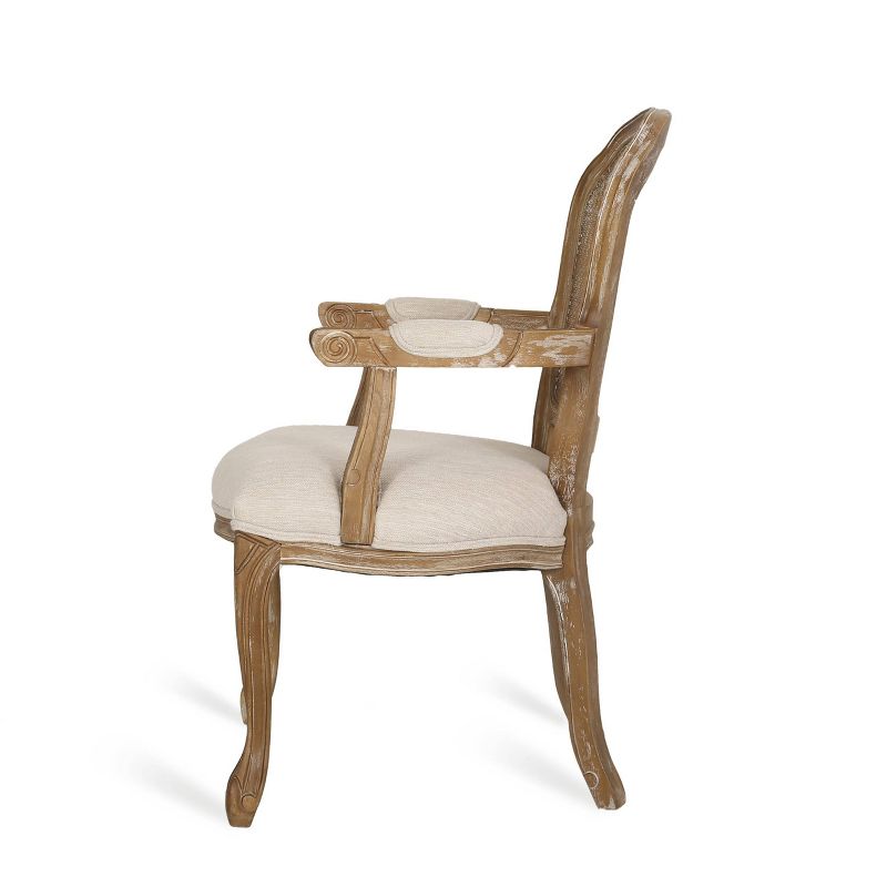 2pk Mina French Country Wood and Cane Upholstered Dining Chairs - Christopher Knight Home, 6 of 15