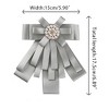 Elerevyo Women's Ribbon Brooch Bowknot Neck Bow Ties - 2 of 4