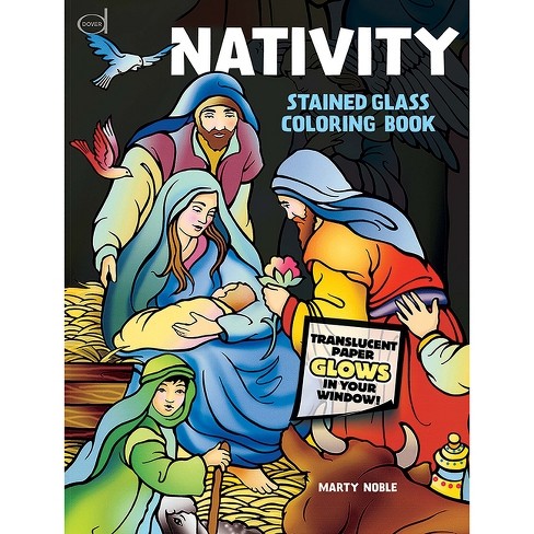 Nativity Stained Glass Coloring Book - (Dover Christmas Coloring Books) by  Marty Noble (Paperback) - image 1 of 1