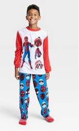 Boys' Marvel Spider-Man Pajama Set with Cozy Socks - Gray