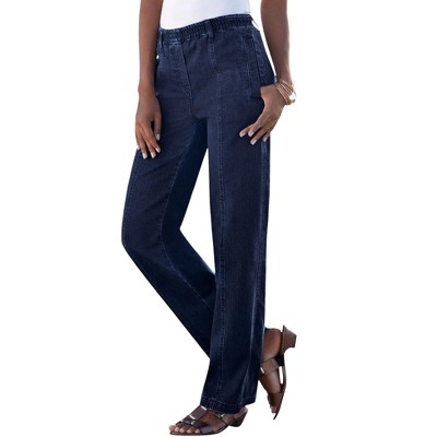 ellos Women's Plus Size Seamed Capris, 14 - Rich Navy