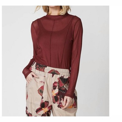 Women's Runni Blouse Recycle - Wine - NU Denmark