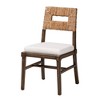 Porsha Mahogany Wood and Natural Rattan Dining Chair White/Natural Brown/Walnut Brown - Baxton Studio: Bohemian Style, No Assembly Required - 2 of 4