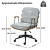 DYHOME Modern 360 Swivel Office Chair, Solid Wood Task Chair with Adjustable Height and Bent Wood - 3 of 4