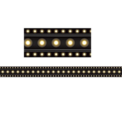 Teacher Created Resources Black Marquee Straight Border Trim, 35 Feet (Pack of 6)