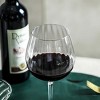Slickblue Balloon Bowl Design Ribbed Optic Wine Glasses - 23 oz - Set of 4 - 2 of 4
