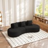 Aukfa Curved Velvet Sectional Sofa - 5 Seater L Shape Sofa , Suitable for Living Room, Apartment, Home Decor, Beige & Orange & Grey - 4 of 4