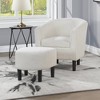 Breighton Home Take a Seat Churchill Accent Chair with Ottoman in Boucle Oatmeal - 2 of 4