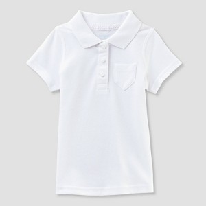 Girls' Adaptive Short Sleeve Uniform Polo Shirt - Cat & Jack™ - 1 of 3