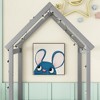 Sturdy Twin-Size Floor Bed featuring a House-Shaped Headboard and Roof, Constructed for Enduring Quality - 3 of 4