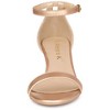 Allegra K Women's Ankle Buckle Strap Low Wedge Clear Heels Sandals - 2 of 4