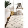 Nuloom Park Avenue Geometric 2x8 Wool Runner Rug for Living Room Bedroom Dining Room Entryway Hallway Kitchen, Ivory/Off White - 4 of 4