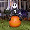Gemmy Airblown Inflatable Nightmare Before Christmas Jack on Pumpkin Disney, 3.5 ft Tall, Multicolored - 2 of 4