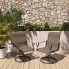 CLIHOME Outdoor Patio 360°  Swivel Rocking Chair,Breathable Fabric Swivel Dining Chair（ set of 2 ） - 2 of 4