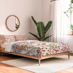 Deny Designs Ninola Design Meadow Perennial Botanical Comforter and Pillow Shams Red - 1 of 3