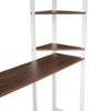 NicBex Full Size Bunk Bed with Desk Metal Frame Bed Frame with 2 Shelves, Full Length Guardrails and 2 Ladders, No Box Spring Required - 4 of 4