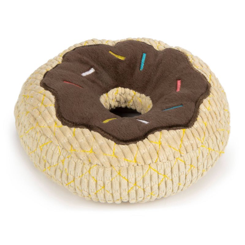 TrustyPup Chocolate Donut Durable Plush Dog Toy, 3 of 14