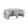 Aghana Digitals Light Gray Pop Up Canopy: 19x10' UV-Protected Oxford Tent with Removable Sidewalls, - 3 of 4