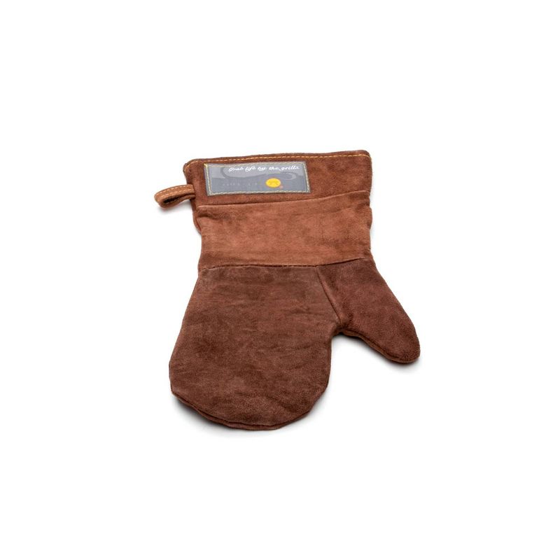 15&#34; Leather Grill Mitt Brown - Outset, 4 of 8