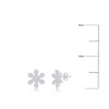 Diamonds D'Argento Sterling Silver, Flower Diamond Stud Earrings - (74 Stones) - Silver - 2 of 3